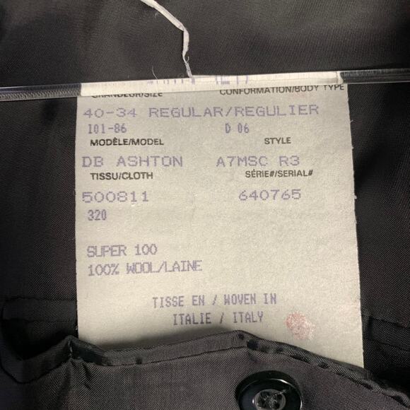 SAMUELSOHN Size 40 Black Wool Shawl Collar Double Breasted Tuxedo - Picture 10 of 11